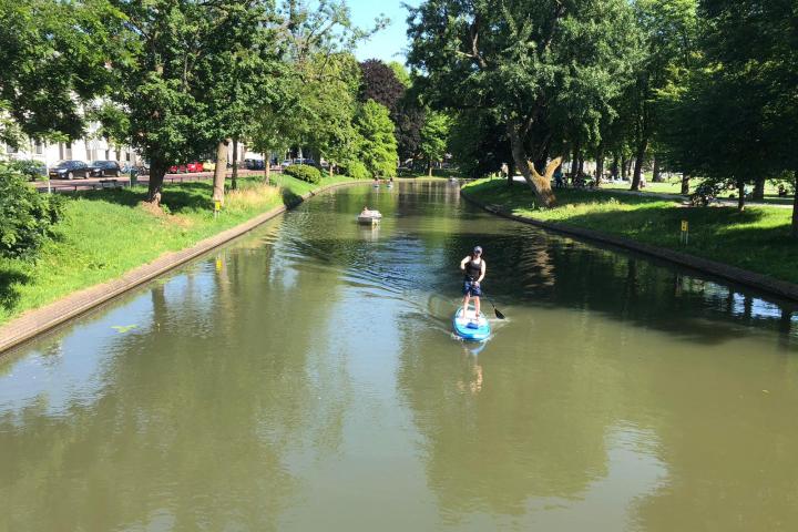 a girl in a pool of water